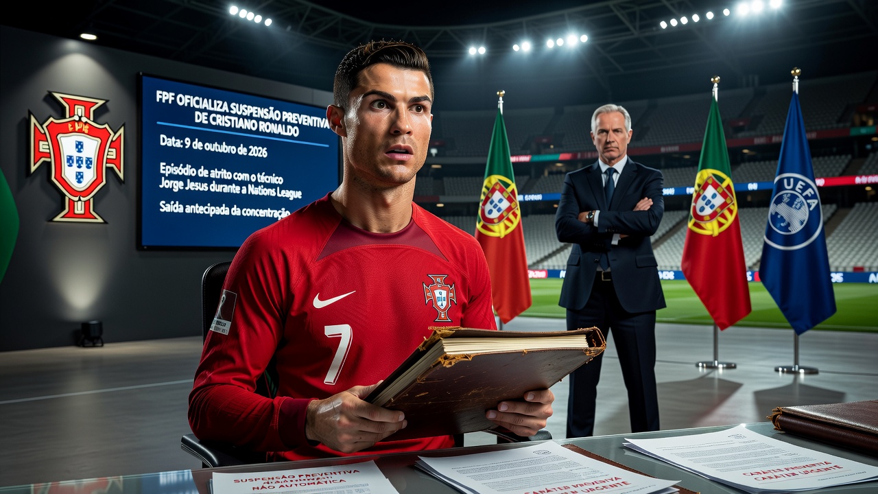 FPF Oficializa Suspensão Preventiva de Cristiano Ronaldo na Seleção