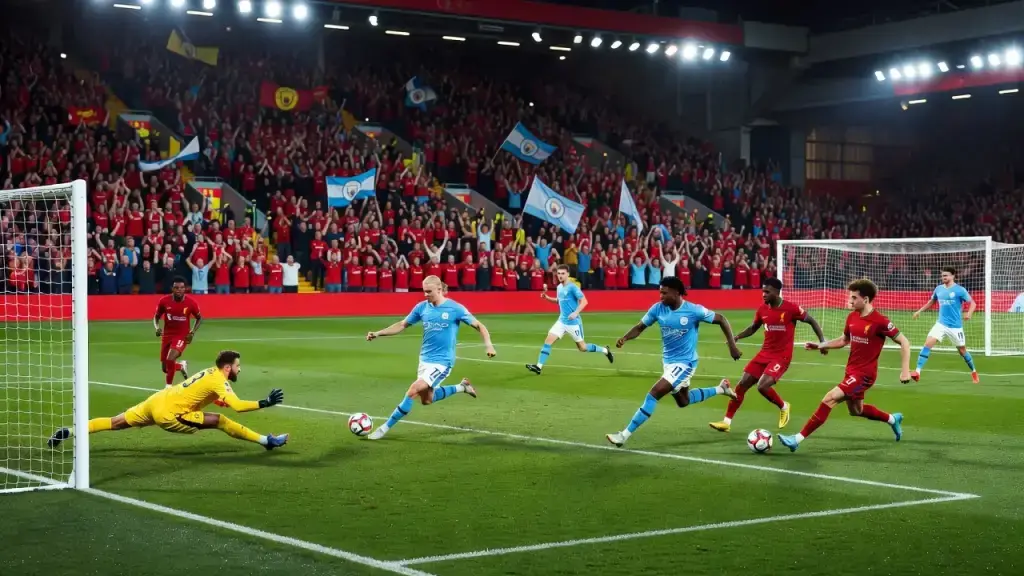 City arrasa Liverpool em Anfield e dispara na liderança